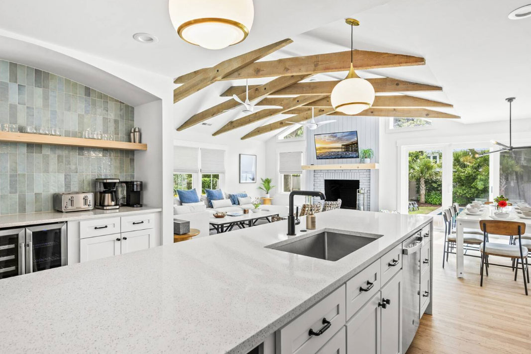 People having food and drinks at ski lodge